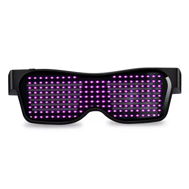 Led Party Glasses Multilingual USB Charge Led Flashing Luminous Eyewear Christmas Concert Birthday Party Holiday Glow Sunglasses