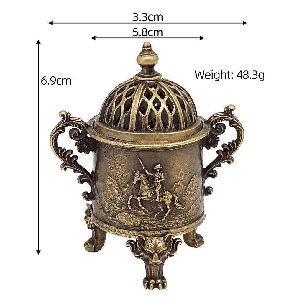 Auspicious Clouds Alloy Incense Burner - Pipa Teapot Lotus Design for Indoor Aromatherapy