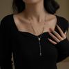 3/4/6Mm Round Bead Necklace Titanium Steel Virgin Mary Cross Stainless Steel Buddhist Beads Necklace Light Luxury Jewelry
