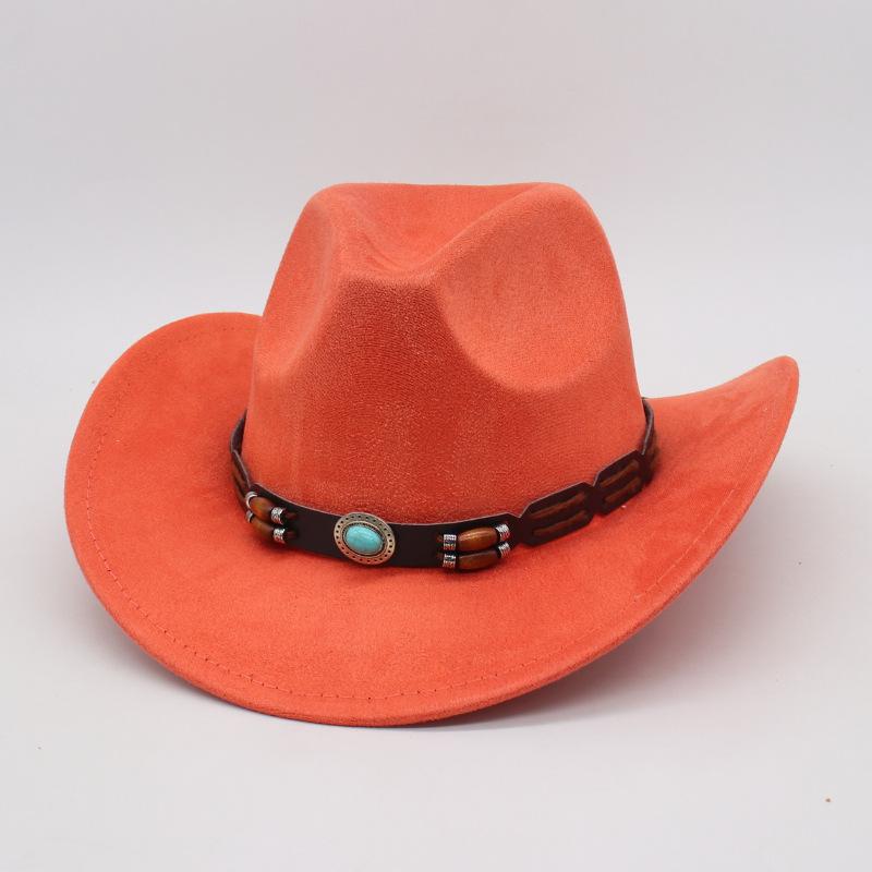 Cappello Western da Cowboy Transfrontaliero Vendita all'Ingrosso Calda Stile Etnico Cappello a Cilindro Tibetano Prateria Ciclismo Vacanza Parasole Cappello Protezione Solare