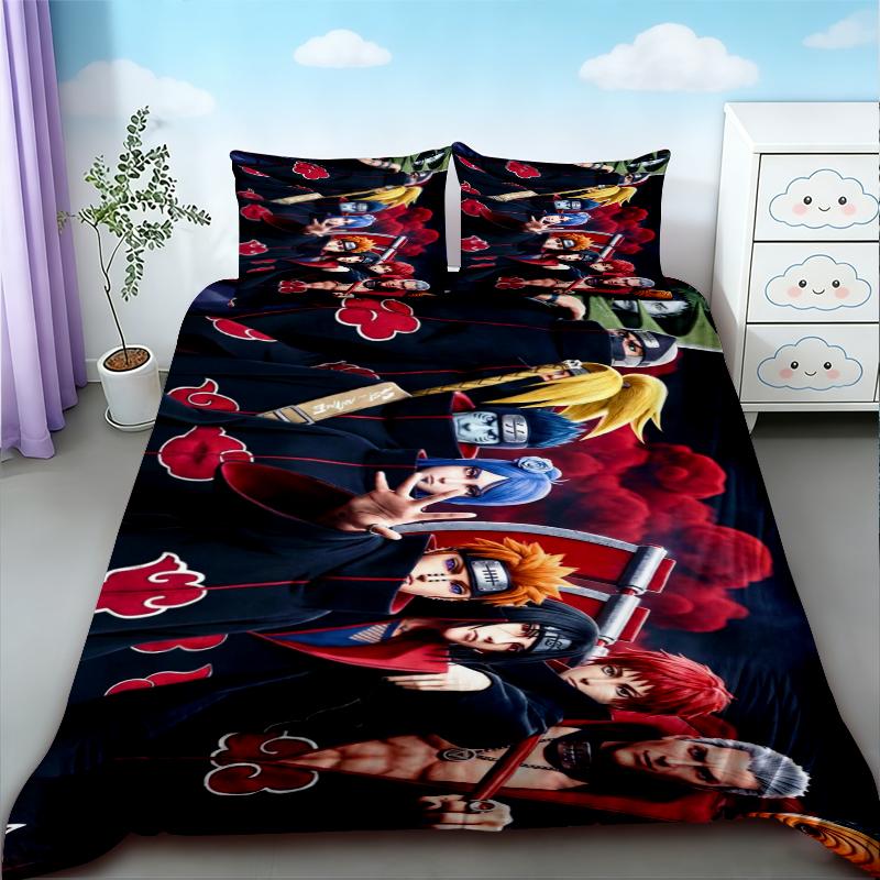 Boys 3pcs Duvet Cover Anime Cartoon Bedding Set Quilt Cover Twin Full Single Size Teens Bedroom Dormitory Home Decor