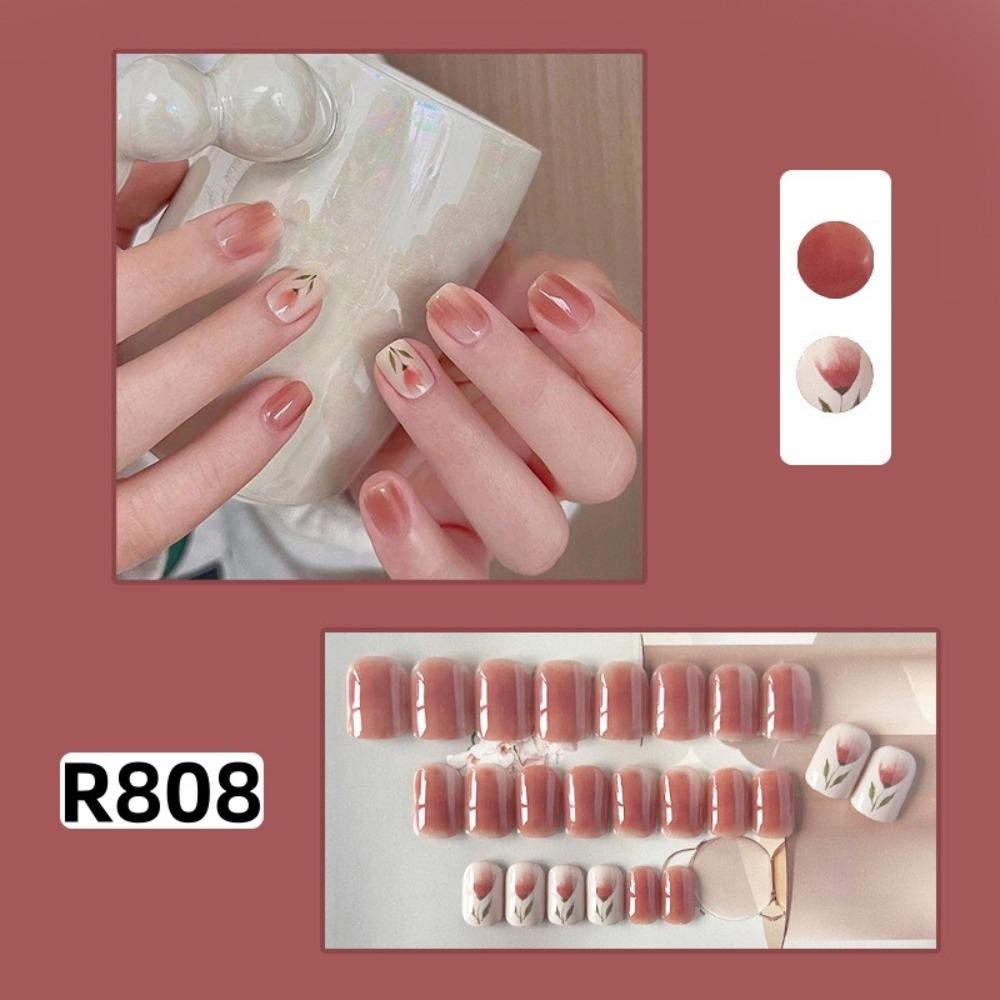 Frühling und Sommer Wind Tragen Nagel Reiner Wunsch Nagelpflaster Aufhellend Abnehmbares Nagelstück Langes und kurzes Nagelstück Fertigprodukt