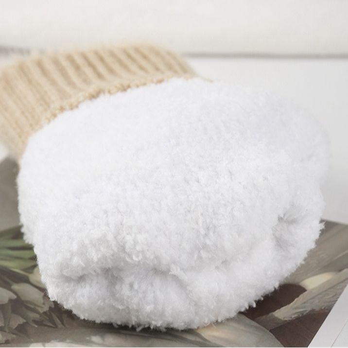 Knitted Gloves Autumn and Winter Double-layer Velvet Thickened Warm Women's Gloves Cold Resistant Touchscreen Gloves