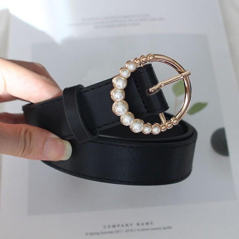 Fashionable Pearl Korean Buckle Belt Unique Style Versatile Accessory For Women