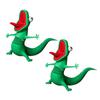 2Pcs 3D Printed Lizard Ornament, Funny Face Lizard Figurine for Bedroom Living Room Office Desk Decoration, Compact Lizard Gift for Adults Kids