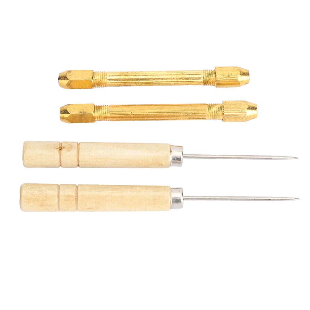 Doll Hair Rooting Holders with 10pcs 0.8mm Needle 2 Wooden Awl Alloy Handle Doll Hair Reroot Tools