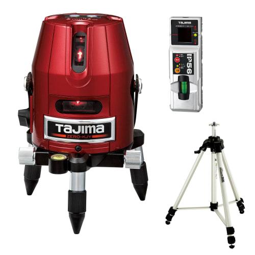 Tajima KJY Laser Level, Square Cross & Horizontal Zero, ZERO-KJYSET, with Receiver and Tripod Set