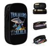 Tralalero Tralala Shark Meme Pencil Cases Italian Brainrot Pen Bags Large Storage School Supplies Cosmetic Pencil Pouch