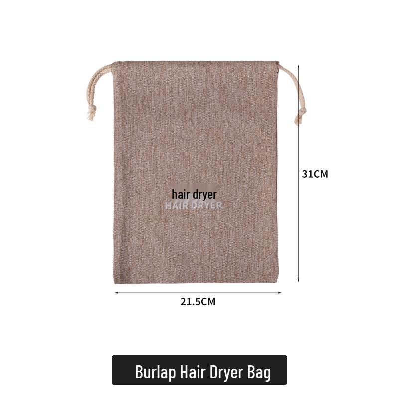 Custom Black Velvet Hair Dryer Storage Bag - Dustproof for Hotels & B&Bs