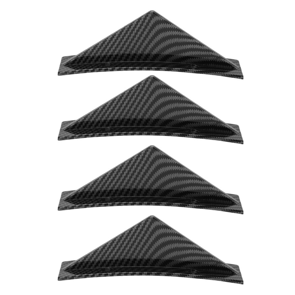 Car Rear Lower Bumper Diffuser Carbon Fiber Style Curved Universal Automobile Modification