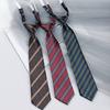Preppy Chic JK Ties Women Young Girls Striped Necktie Retro Badge Brown Lazy-tie College Student DK Uniform Shirt Dress Cravat