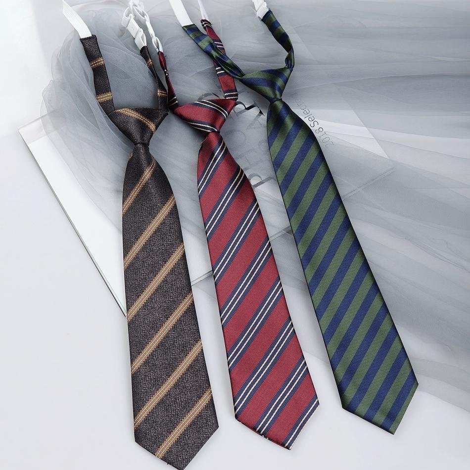 Preppy Chic JK Ties Women Young Girls Striped Necktie Retro Badge Brown Lazy-tie College Student DK Uniform Shirt Dress Cravat