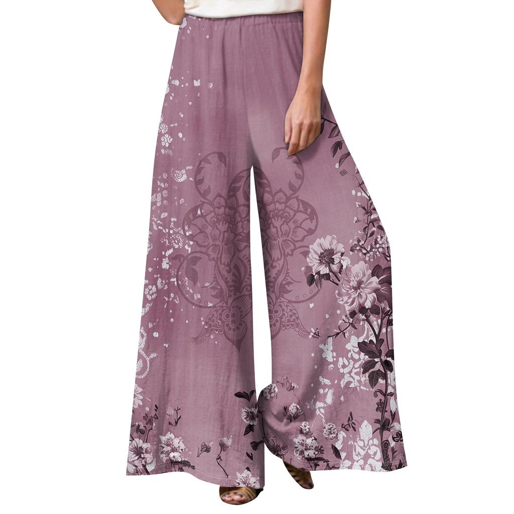 Women's Fashion Trend Printed Casual Loose Street Straight Leg Pants