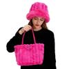 Women's Plush Furry Crossbody Bag - Large Capacity, Solid Color, Versatile Shoulder & Tote for Autumn/Winter