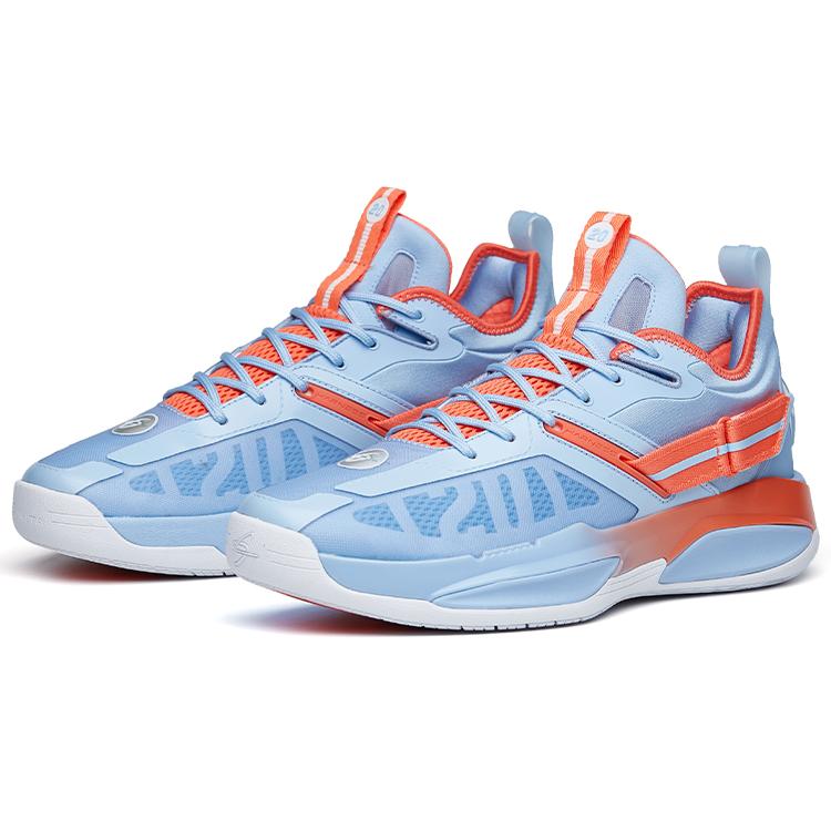 New ANTA GH3 Basketball Shoes Men Low Top Blue/Orange 112211103-6
