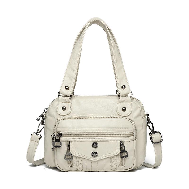 Soft Leather Bag Crossbody Portable Underarm Women's Bag Trendy Handbag New High-end Medium Mother Mobile Phone Bag