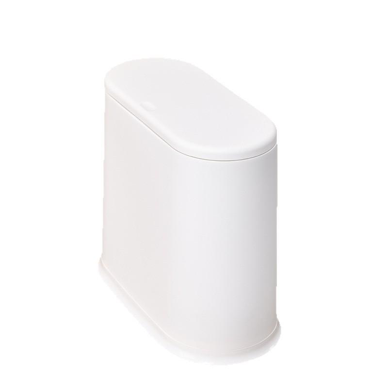 INS Style Narrow Gap Bathroom Trash Can with Lid - Moisture & Odor Proof