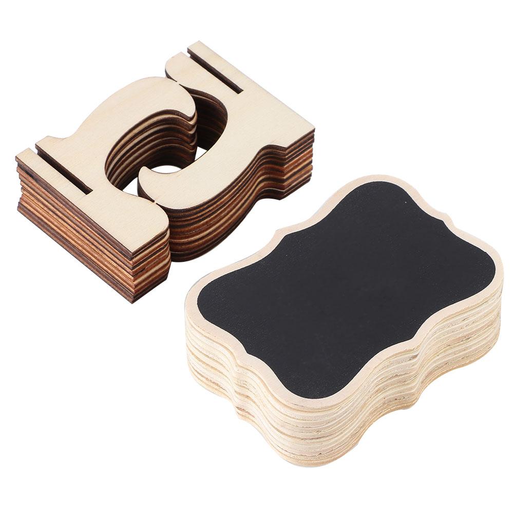 10Pcs Wooden Blackboard for Crafts Display Bar Desktop Message Wedding Decorations