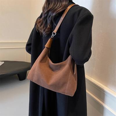 High-quality Leather Material Shoulder Bag with Zipper Solid Color Versatile Fashion Crossbody Soft Simple Popular Bag