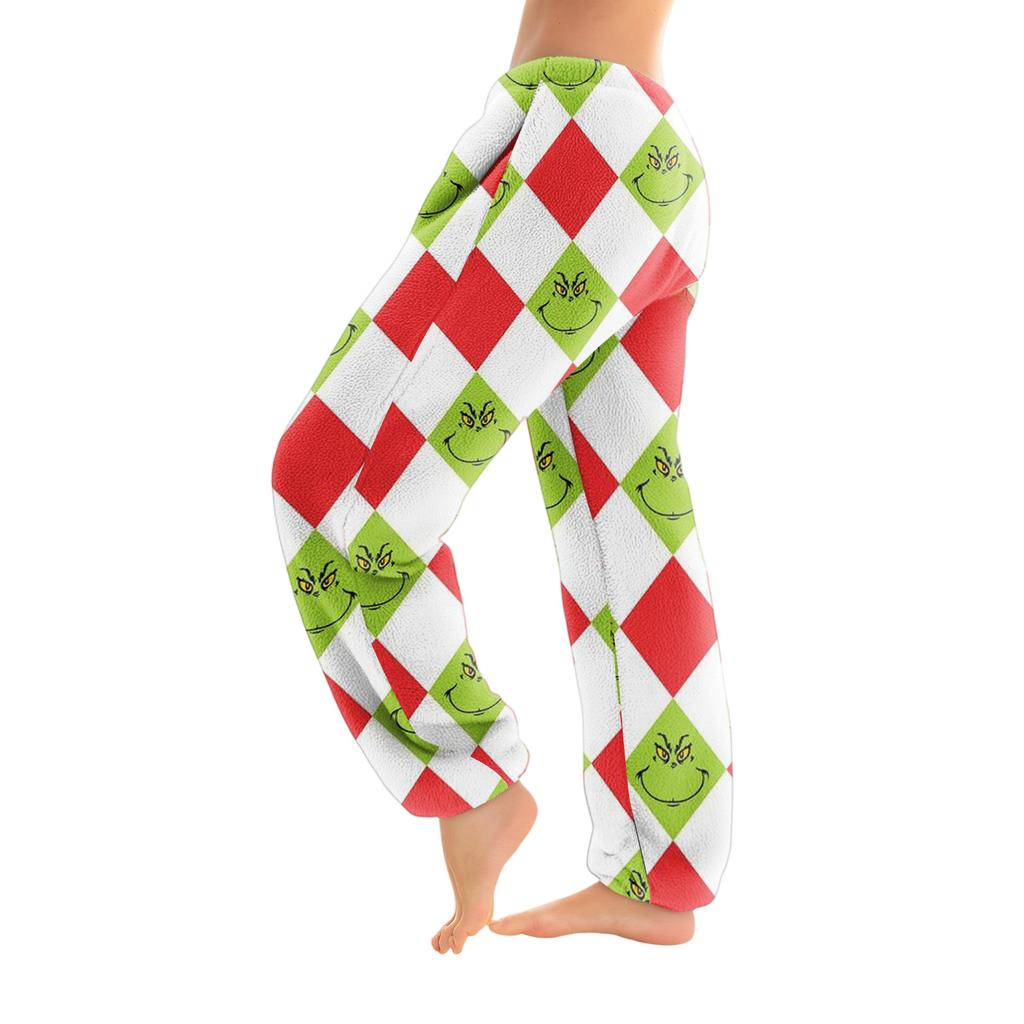 Women's Solid Color Trousers With Cuffs Casual Pants And Pajama Pants