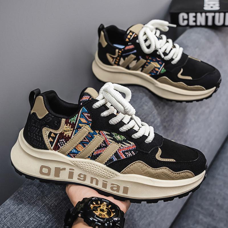 Cross-border European Station Men's Shoes 2025 New Spring Versatile Platform Casual Youth Forrest Gump Sports Dad Trendy Shoes