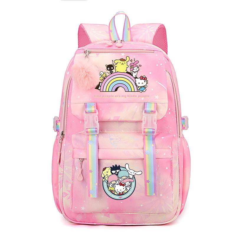 Collection Sweet Xiaoqing Cartoon Peripheral Trend Ridge Protection Backpack Large Capacity Student School Bag
