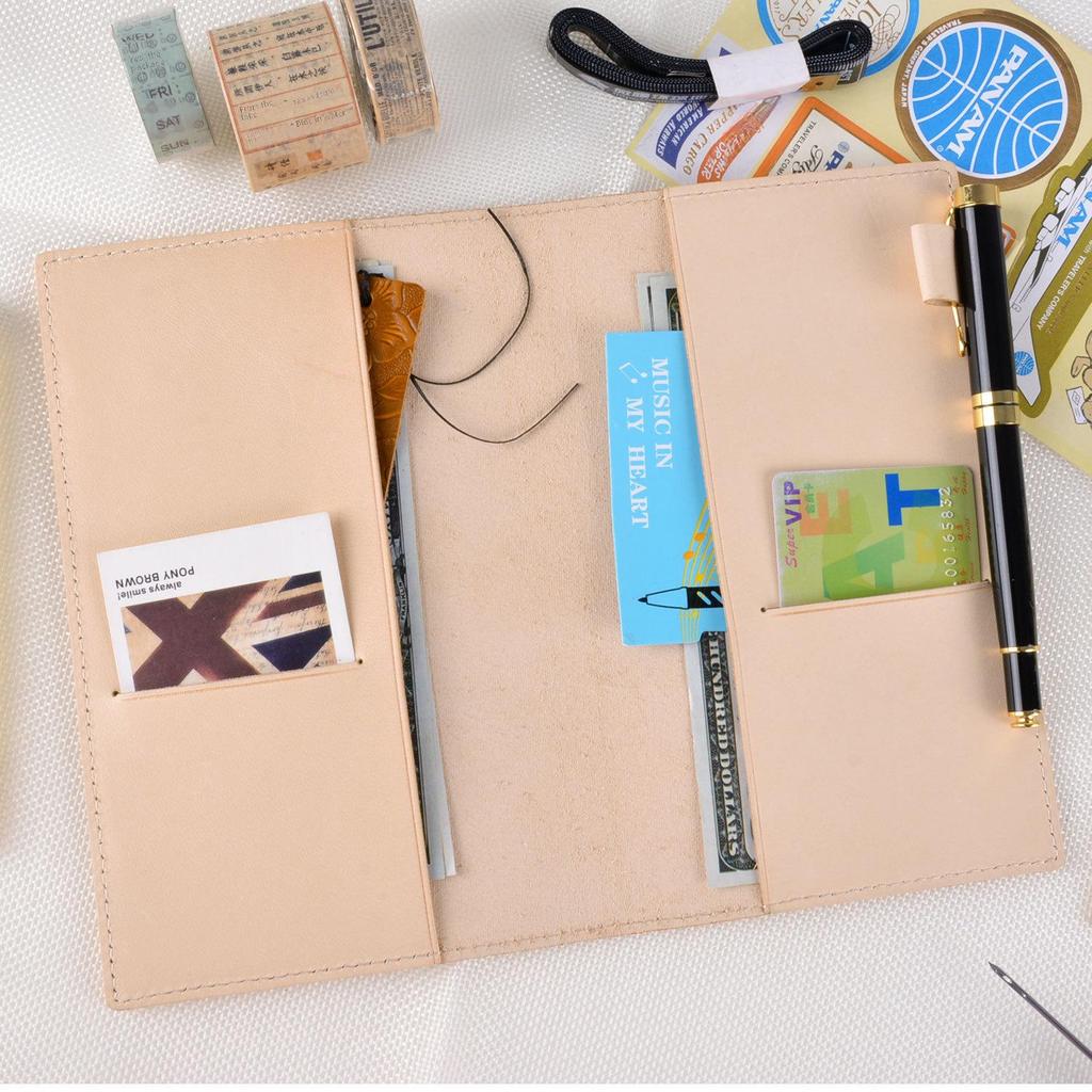 Genuine Leather A5/A6/B6 Notebook Cover - Top Layer Vegetable Tanned Protective Envelope Case