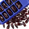 120Pcs Short Square Wine Red Press on Nails Classic Vintage Red False Nails Full Cover Acrylic Fake Nails DIY Wearable Nail Tips