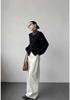 Women's Round Neck Cable Knit Wool Cardigan - Thickened Long Sleeve Sweater Coat, Autumn/Winter Old Money Style
