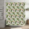 Botanical Shower Curtain Greenery Plants Leaves Pattern Fabric Backdrop For Bathroom Decor Vintage Floral Nature Theme