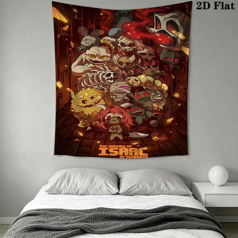 TBOI Horror Cartoon Wall Hanging Printed Fabric Blanket Decorative Tapestries for Bedroom Living Room Home Decor