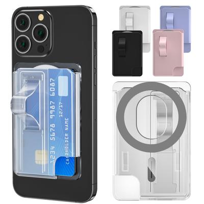 Magnetic Card Holder Ring for Apple iPhone 15/14 with MagSafe Compatibility