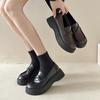 British Style Platform Small Leather Shoes Women's Spring and Autumn 2025 New One-pedal Jk Single Shoes Muffin Bottom Loafers
