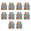 10Pcs Wire Block Clamp Terminal 3?in?6?out Color Quick Wiring Electrical Connectors LT?633