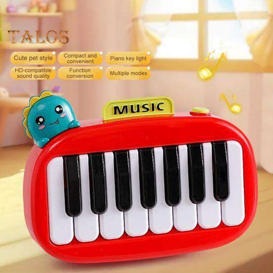 15 kláves kapesní piano mini elektronické piano s podsvícenými klávesami pro děti přenosný hudební nástroj hračka pro ranou dětskou výchovu