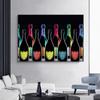 Champagne Bottle Wall Art Canvas Painting Luxury Poster Wine Bottle Print Picture Modern Home Room Wall Decor Unframed