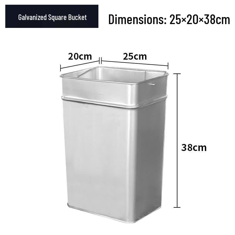 Outdoor Galvanized Iron Trash Can Liner