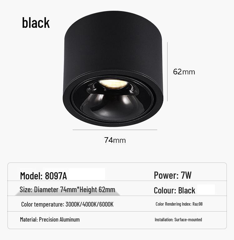 Ultra-Thin Adjustable Anti-Glare Ceiling Spotlight - No Punching Needed