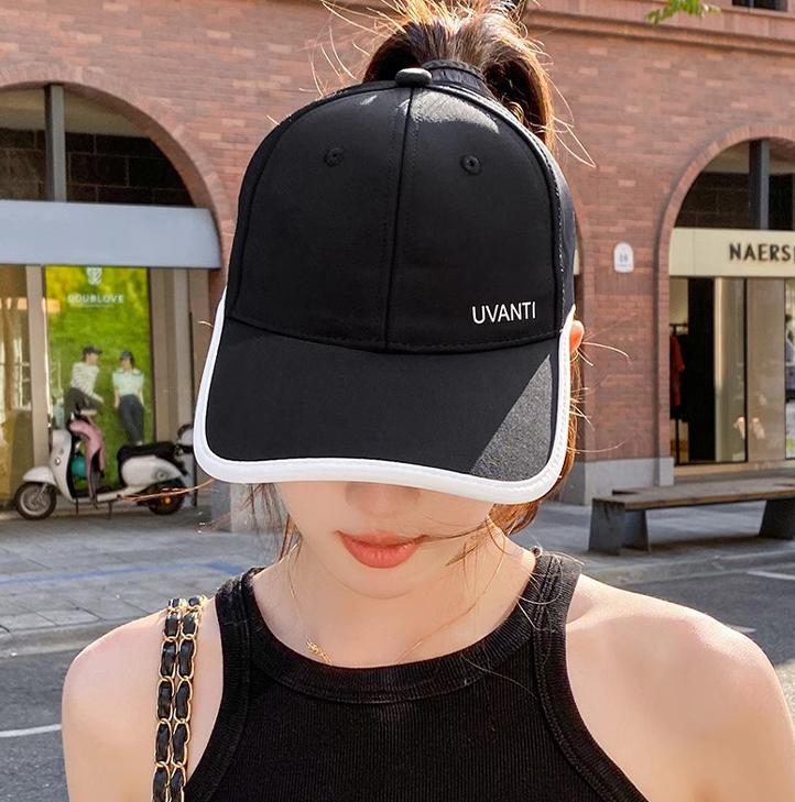 High Ponytail Baseball Cap Women Summer Quick-Drying Sun Protection Anti-Ultraviolet Duckbill Cap Beach Hat