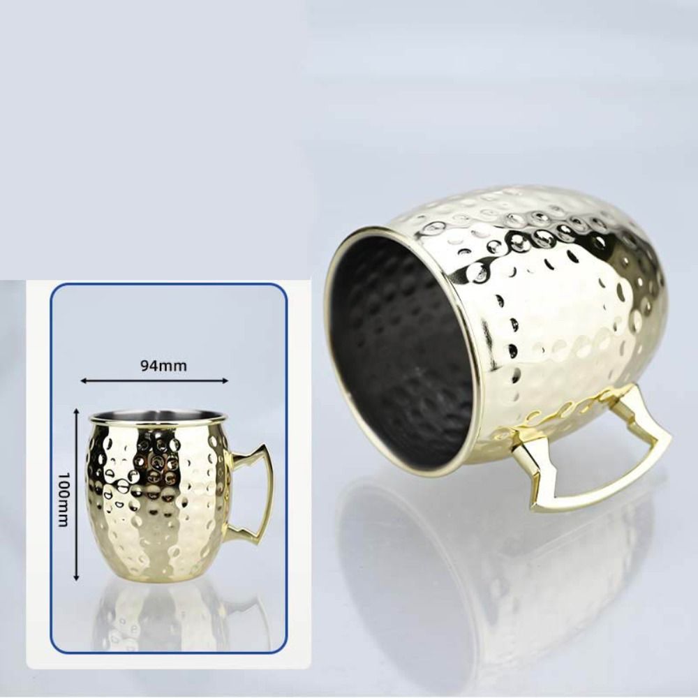 500ml Reiner Kupferbecher Moscow Mule Handgefertigter Becher Hämmerer Verdickter Trommelbecher Mules Cocktails Kaffee Bier