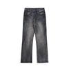American DirtyFit Ink-Splashed Jeans: Unisex Straight Flared Vibe Slim Pants