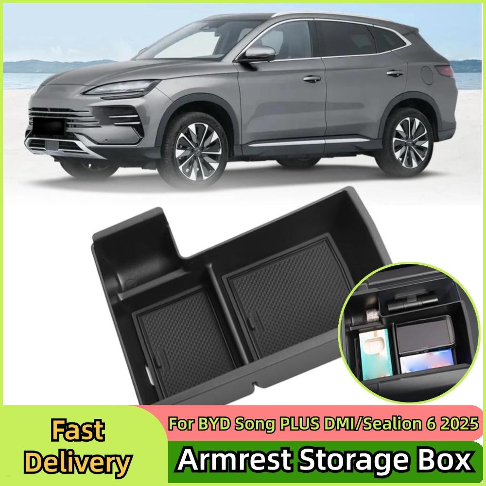 For BYD Song PLUS DMI/Sealion 6 2025 Right Hand Drive Armrest Storage Box Interior Central Armrest Storage Box Holder Organizer
