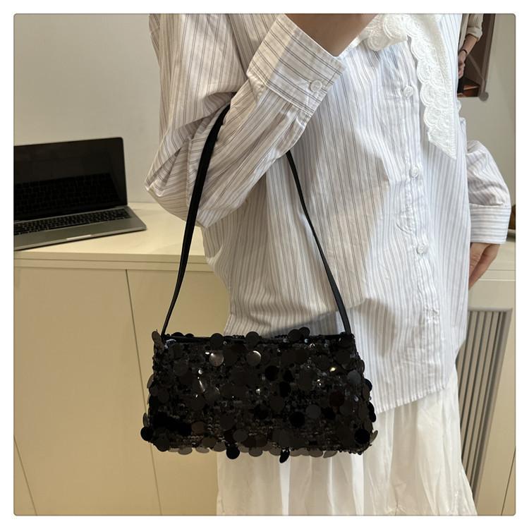 Nova Bolsa de Ombro com Lantejoulas da Moda para Mulheres Bolsa Tote Grande Capacidade Bolsa de Viagem