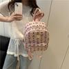 Women's Bag New Fashionable Retro Bear Printed Backpack Large Capacity Student Schoolbag Pu Backpack