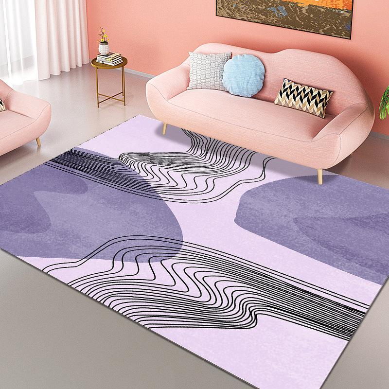Retro Geometric Style Living Room Carpet Bedroom Bedside Carpet Modern Minimalist Luxury Floor Mat