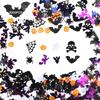 Halloween Confetti Table Scatter, 15g Bag PVC Sequins with Ghost Bat Spider Web Shapes, Glitter Party Decoration for Table Supplies Craft Gift Wrap