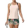 Tankini Swimsuit for Women Plus Size Two Piece Bathing Suit Breathable Athletic Swimwear Tank Top and Shorts Set