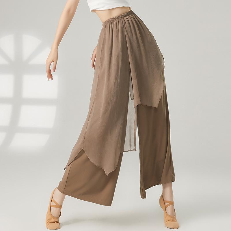 

Modern Dance Practice Dance Pants Women Loose Costume Classical Dance Elegant Fairy Chiffon Wide Leg Stage Performance Pants XS дубильна кора