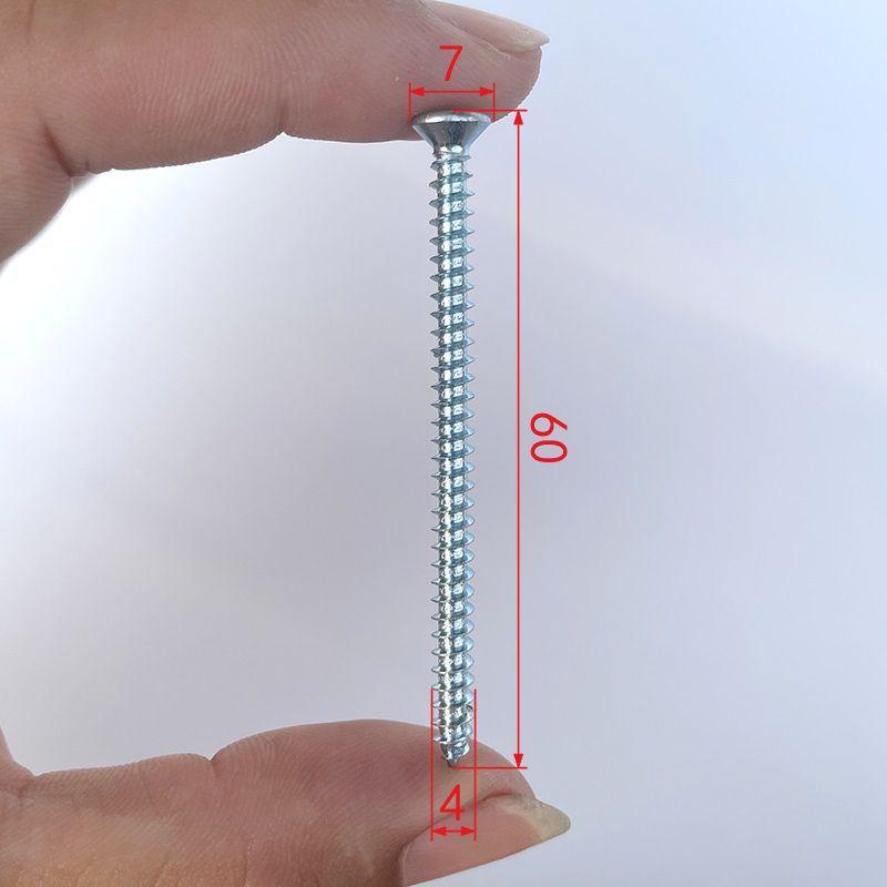 High-Strength Phillips 1022A Self-Tapping Wood Screws, Blue-White Zinc, M4/M5 for Curtain Installation and Woodworking.