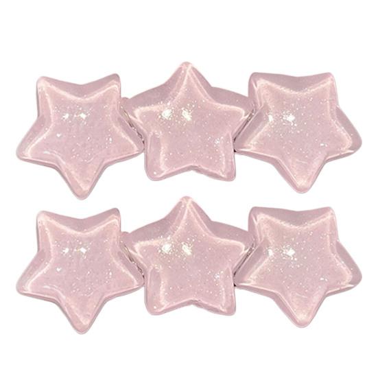

2Pcs Hairpin Hand-Painted Cloud Expressions with Glitter Stars Resin Hair Clips Toddler Girl Hair Accessory Photo D